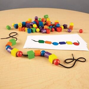 Learning Resources Beads and Pattern Card Set, Early Math Skills